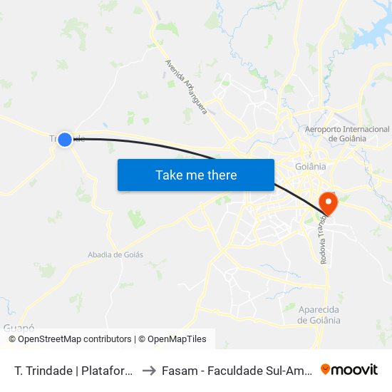 T. Trindade | Plataforma B3 to Fasam - Faculdade Sul-Americana map