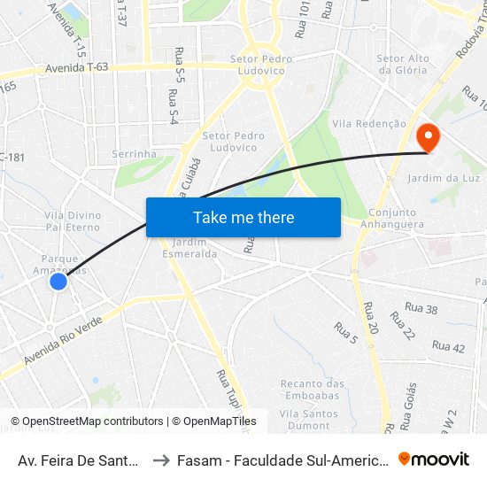 Av. Feira De Santana to Fasam - Faculdade Sul-Americana map