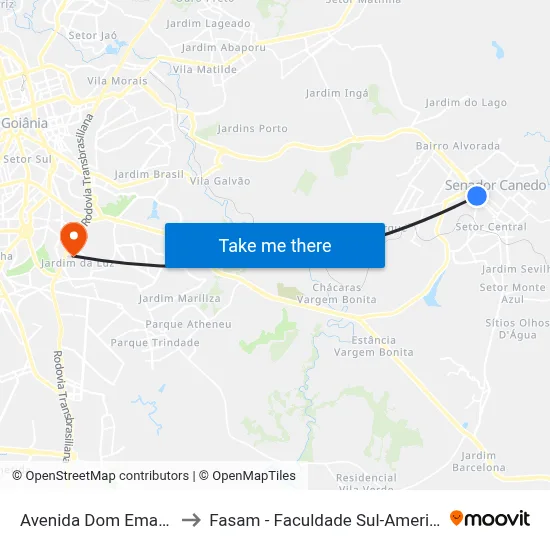 Avenida Dom Emanuel to Fasam - Faculdade Sul-Americana map