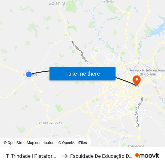 T. Trindade | Plataforma B2 to Faculdade De Educação Da Ufg map