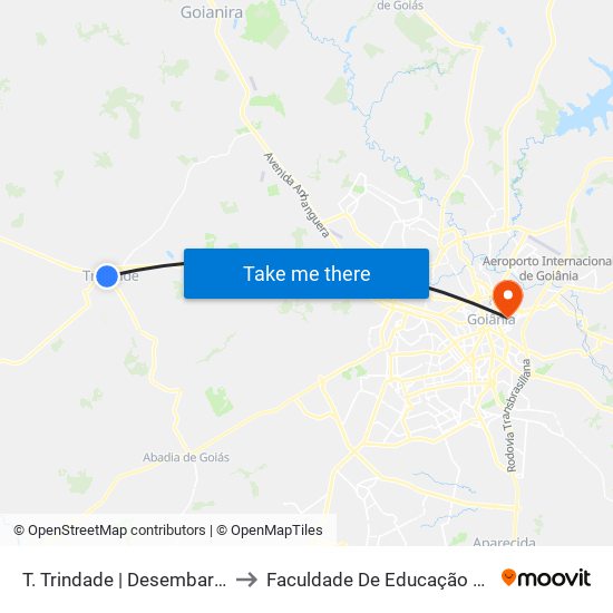 T. Trindade | Desembarque A to Faculdade De Educação Da Ufg map