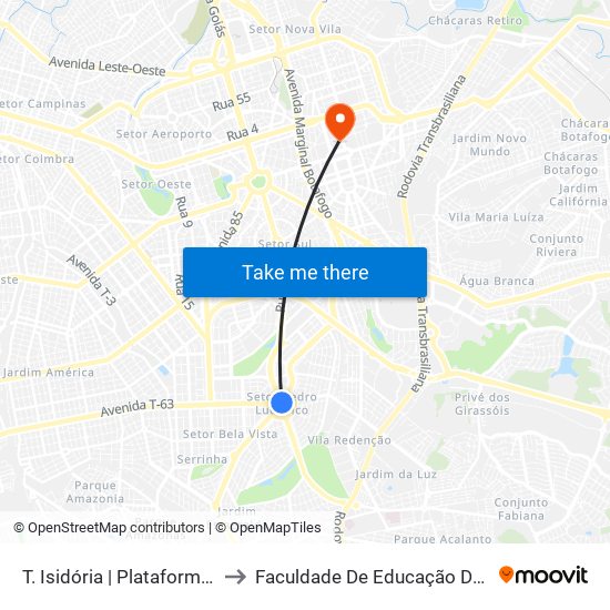 T. Isidória | Plataforma C1 to Faculdade De Educação Da Ufg map
