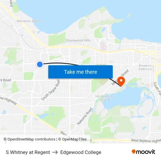 S Whitney at Regent to Edgewood College map