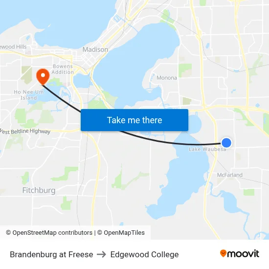 Brandenburg at Freese to Edgewood College map