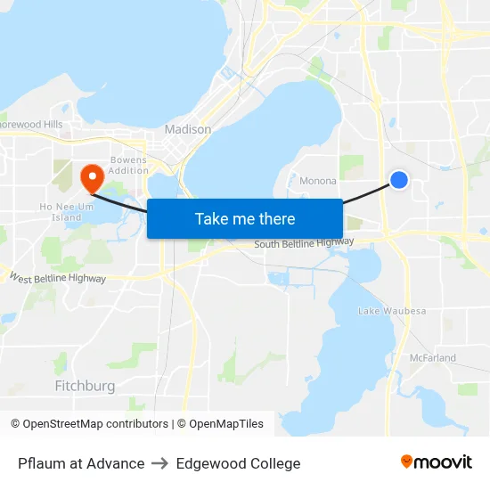 Pflaum at Advance to Edgewood College map