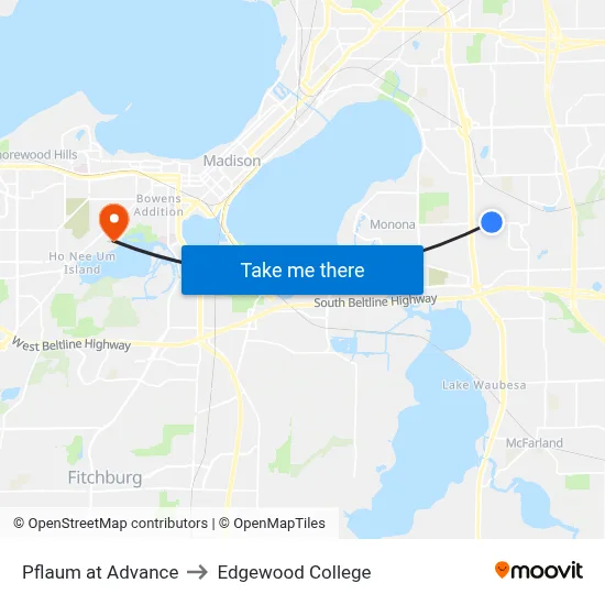 Pflaum at Advance to Edgewood College map