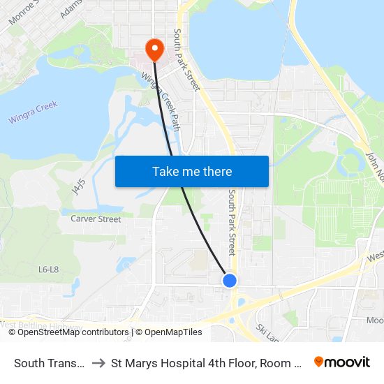 South Transfer to St Marys Hospital 4th Floor, Room 4615 map