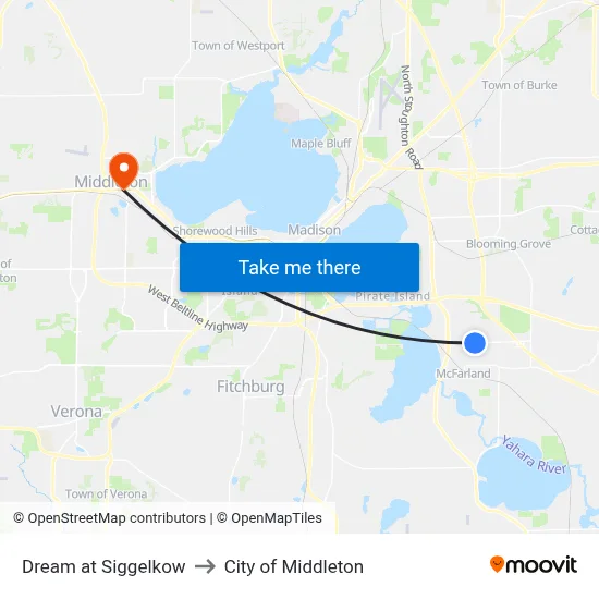 Dream at Siggelkow to City of Middleton map