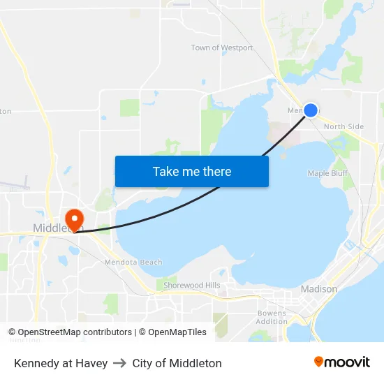 Kennedy at Havey to City of Middleton map