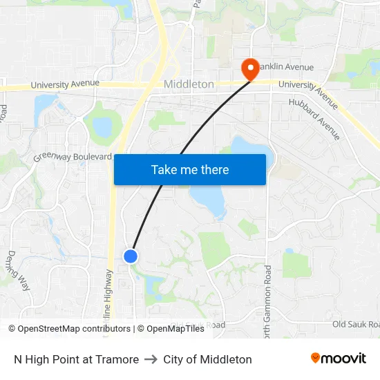 N High Point at Tramore to City of Middleton map