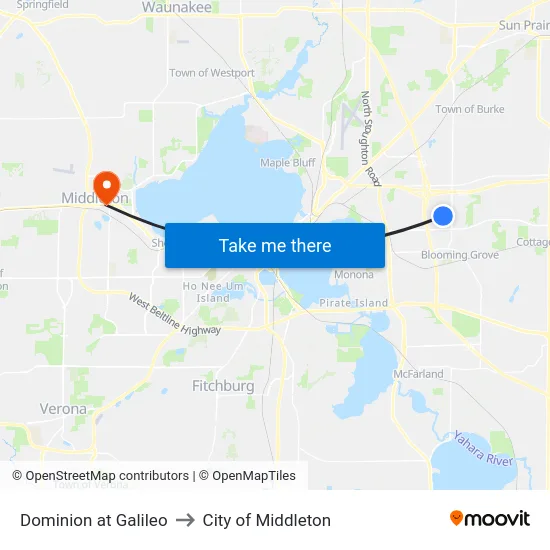 Dominion at Galileo to City of Middleton map