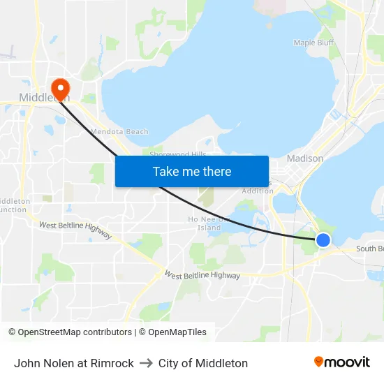 John Nolen at Rimrock to City of Middleton map