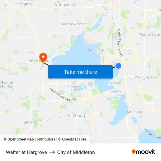 Walter at Hargrove to City of Middleton map