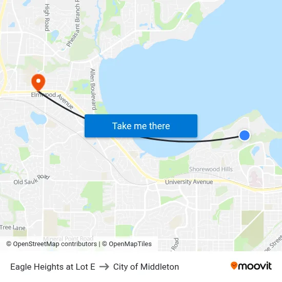 Eagle Heights at Lot E to City of Middleton map