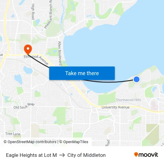 Eagle Heights at Lot M to City of Middleton map