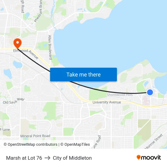 Marsh at Lot 76 to City of Middleton map