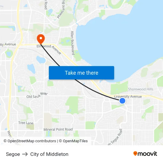 Segoe to City of Middleton map