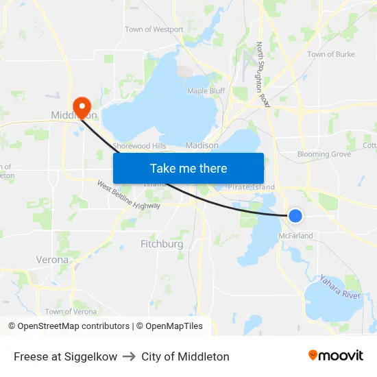 Freese at Siggelkow to City of Middleton map