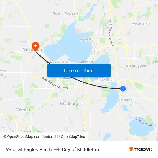 Valor at Eagles Perch to City of Middleton map
