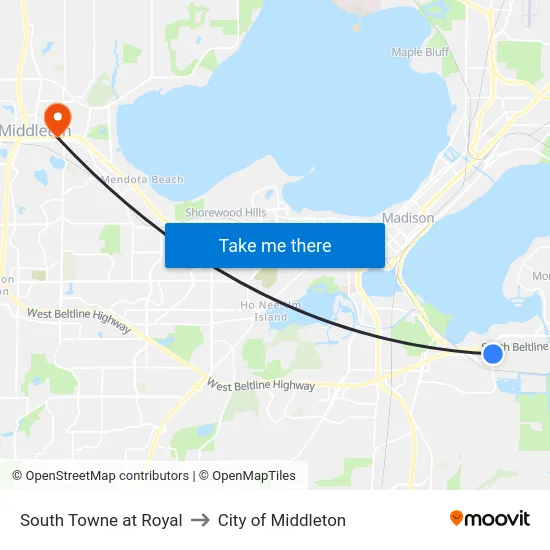 South Towne at Royal to City of Middleton map