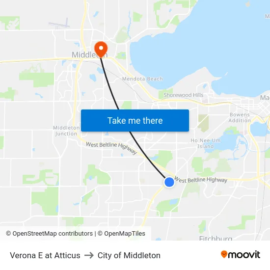Verona E at Atticus to City of Middleton map