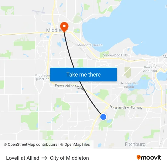 Lovell at Allied to City of Middleton map