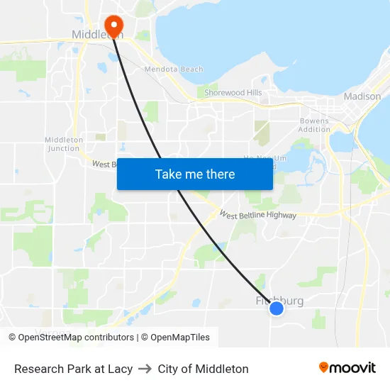 Research Park at Lacy to City of Middleton map