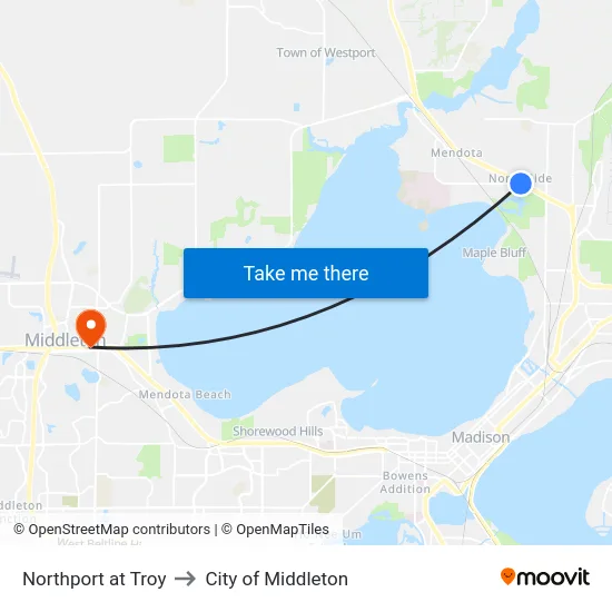 Northport at Troy to City of Middleton map
