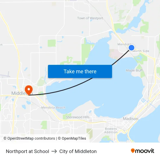 Northport at School to City of Middleton map