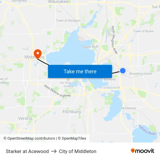 Starker at Acewood to City of Middleton map