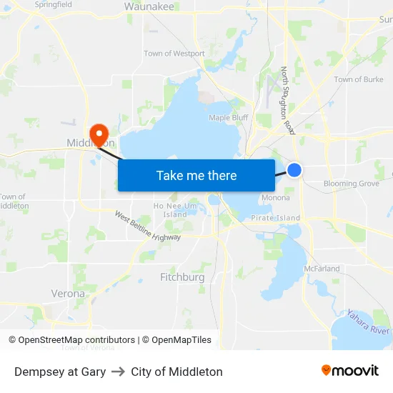 Dempsey at Gary to City of Middleton map