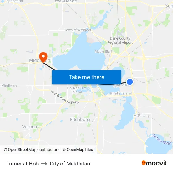 Turner at Hob to City of Middleton map