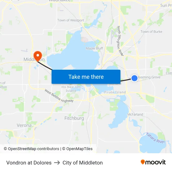 Vondron at Dolores to City of Middleton map