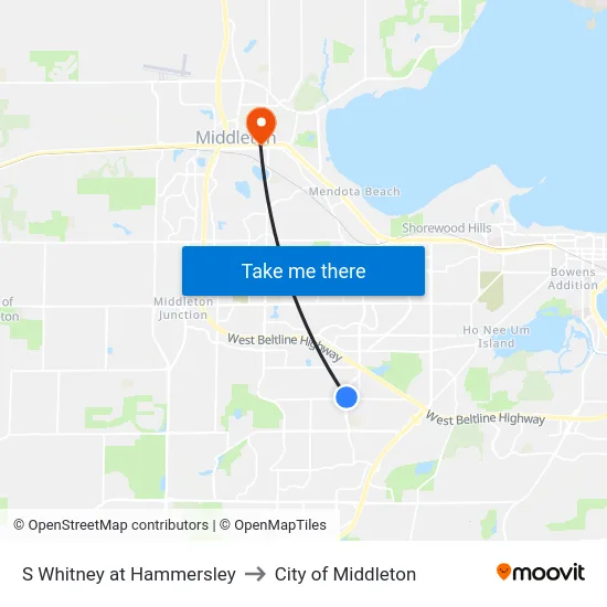 S Whitney at Hammersley to City of Middleton map