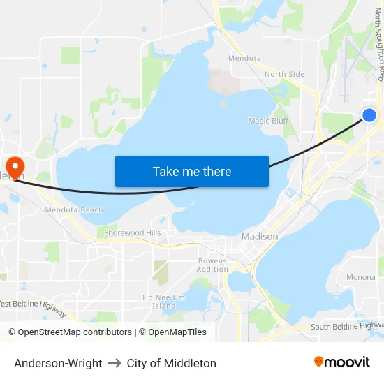 Anderson-Wright to City of Middleton map