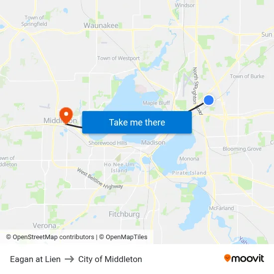 Eagan at Lien to City of Middleton map
