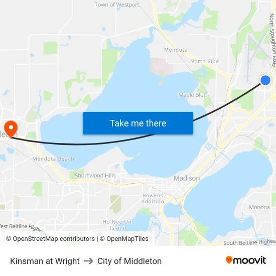 Kinsman at Wright to City of Middleton map