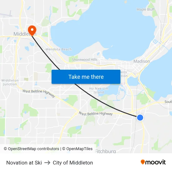 Novation at Ski to City of Middleton map