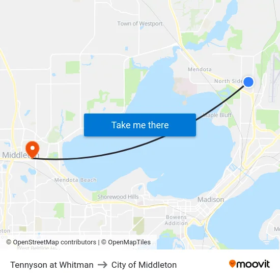 Tennyson at Whitman to City of Middleton map