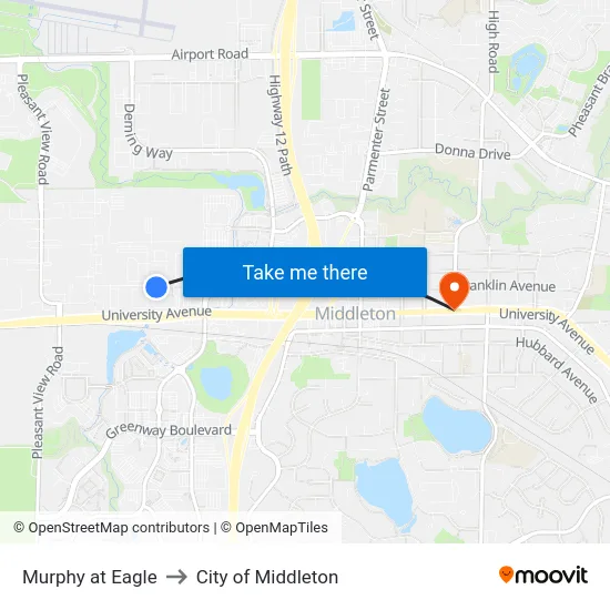 Murphy at Eagle to City of Middleton map