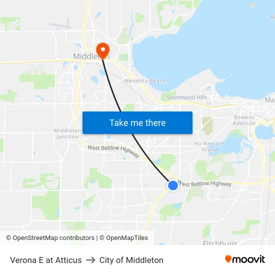 Verona E at Atticus to City of Middleton map