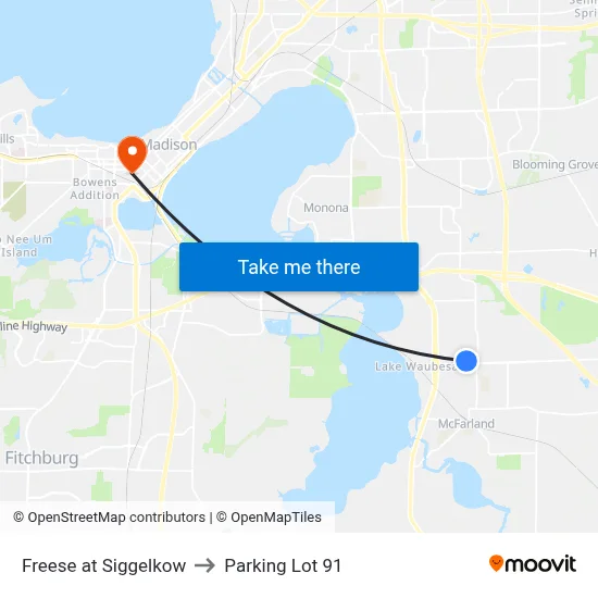 Freese at Siggelkow to Parking Lot 91 map
