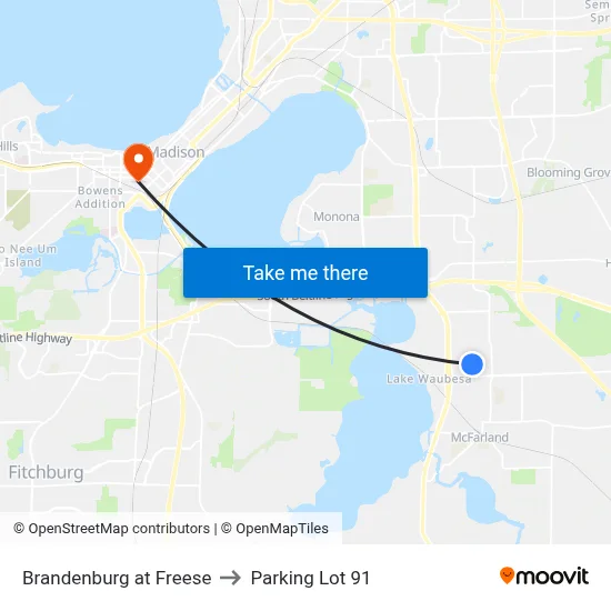Brandenburg at Freese to Parking Lot 91 map