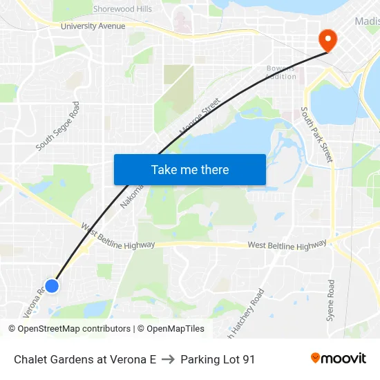 Chalet Gardens at Verona E to Parking Lot 91 map