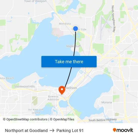 Northport at Goodland to Parking Lot 91 map