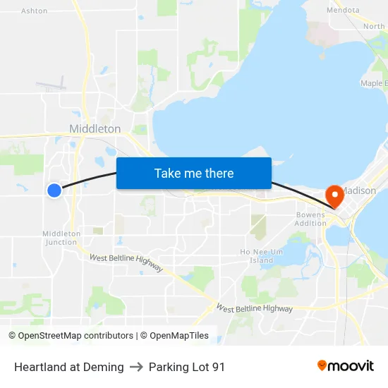 Heartland at Deming to Parking Lot 91 map