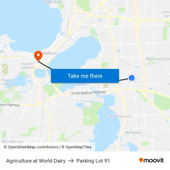 Agriculture at World Dairy to Parking Lot 91 map