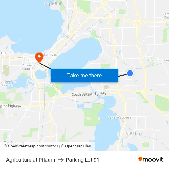 Agriculture at Pflaum to Parking Lot 91 map