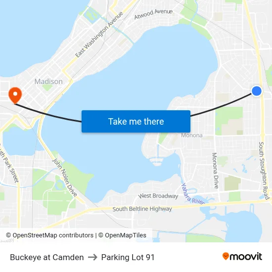Buckeye at Camden to Parking Lot 91 map