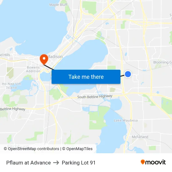Pflaum at Advance to Parking Lot 91 map